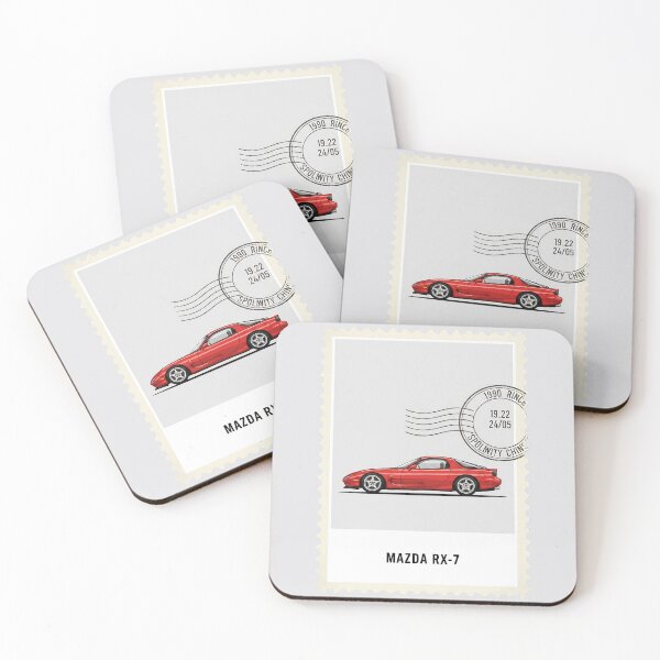 Item preview, Mazda RX-7 FD JDM Rotary Legend Vintage Postage Stamp Art designed and sold by Motorline44.