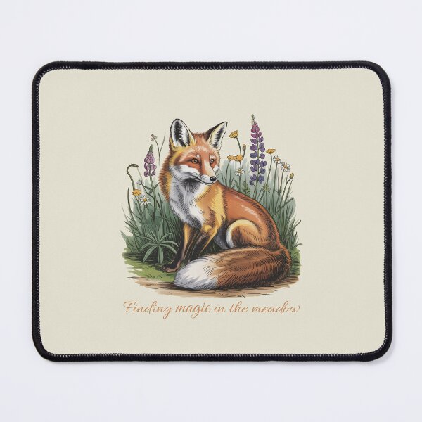 Item preview, Finding Magic In The Meadow Vintage Fox Floral Illustration designed and sold by AlexandraSand.