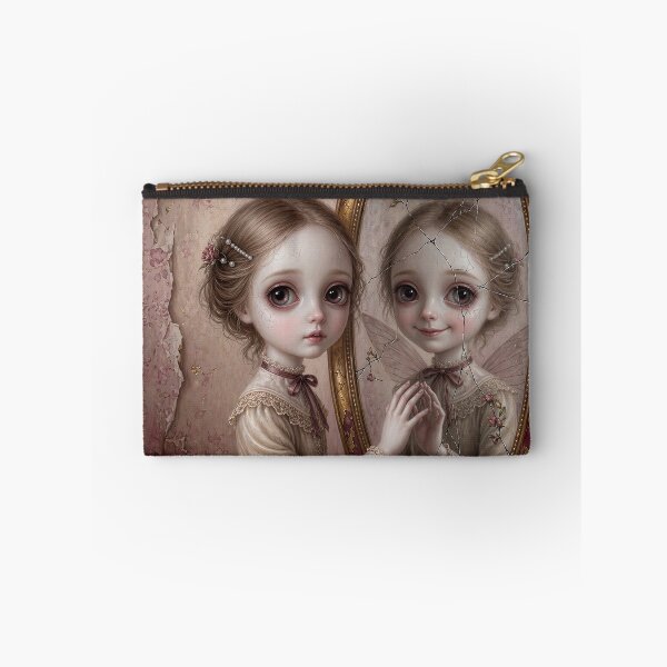 Item preview, Where She Meets Herself | Vintage Soft Surrealism, Lowbrow Art, Pale Pink Aesthetic designed and sold by Piagor.