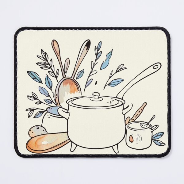Item preview, Rustic Kitchen Chef Illustration designed and sold by MoxisWatercolor.