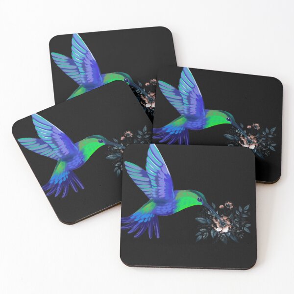 Item preview, hummingbird flying near a flower designed and sold by geekmania48.