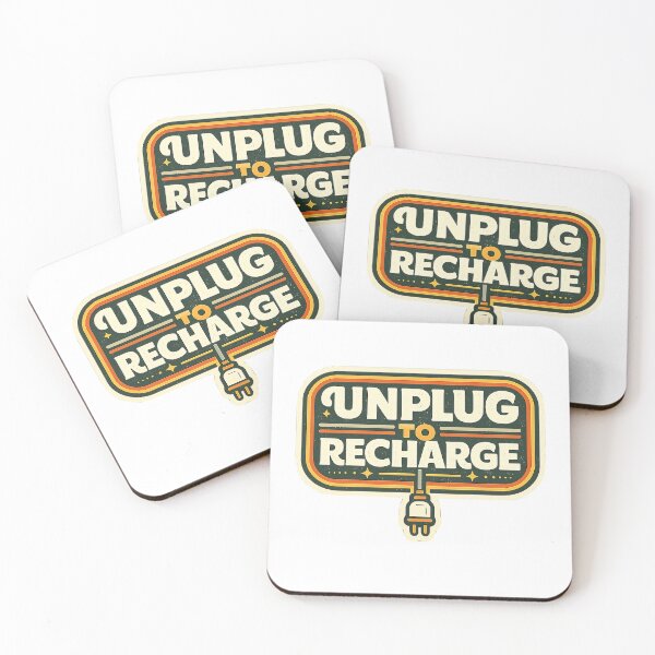 Item preview, Unplug to Recharge Retro Digital Detox Design designed and sold by EastEndTownie.