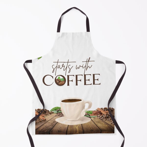 Item preview, Starts With Coffee – Cozy Coffee Lover Aesthetic Design for Daily Caffeine Fans designed and sold by AestheticByZim.