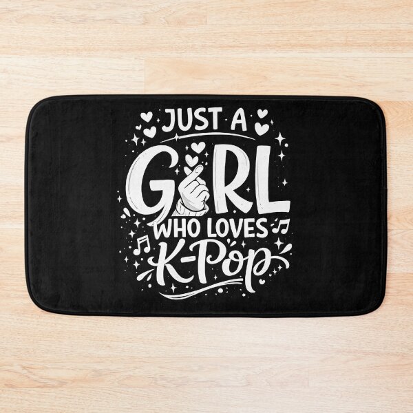 Item preview, Just a Girl Who Loves K-Pop – Cute Kpop Fan Girl Quote Aesthetic Design designed and sold by Teetreasure2.