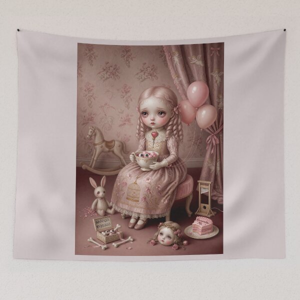 Item preview, Sweet Melancholy | Vintage Soft Surrealism, Lowbrow Art, Pale Pink Aesthetic designed and sold by Piagor.