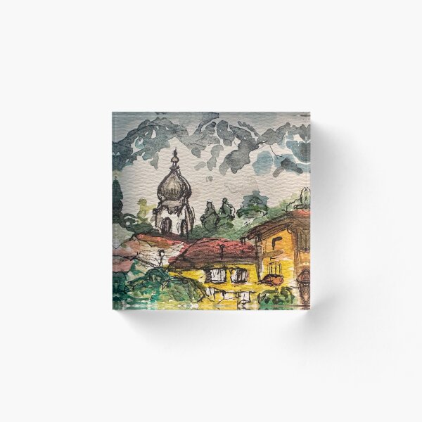Item preview, Iglesia de montaña del lago Como designed and sold by 2MagicDenise.