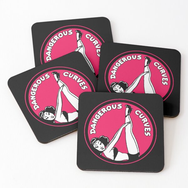 Item preview, Dangerous Curves Rockabilly Hot Rod Vintage Pin Up Rebel Girl Pop Art designed and sold by wmxdesign.