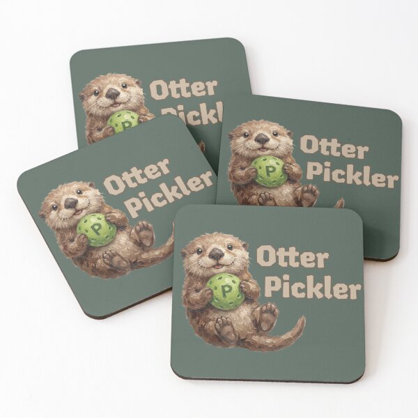 Item preview, The Otter Pickler Whimsical Pickleball Animal designed and sold by Englandbear.