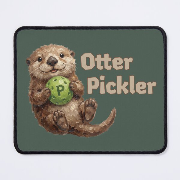 Item preview, The Otter Pickler Whimsical Pickleball Animal designed and sold by Englandbear.