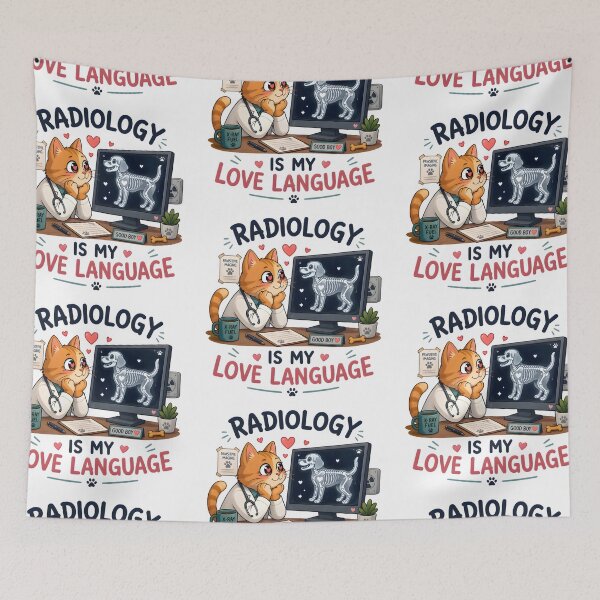 Item preview, Radiology Is My Love Language Cat Design | Funny Veterinary Radiology Humor designed and sold by Bettybee00.
