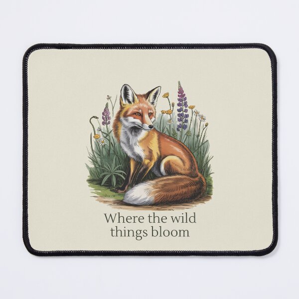 Item preview, Where The Wild Things Bloom Fox Vintage Floral Illustration designed and sold by AlexandraSand.