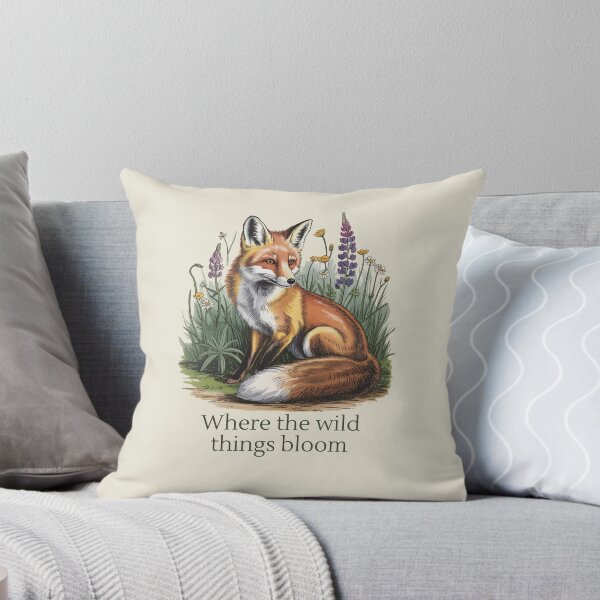 Item preview, Where The Wild Things Bloom Fox Vintage Floral Illustration designed and sold by AlexandraSand.