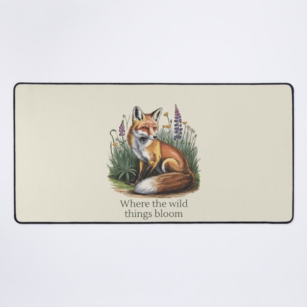 Item preview, Where The Wild Things Bloom Fox Vintage Floral Illustration designed and sold by AlexandraSand.