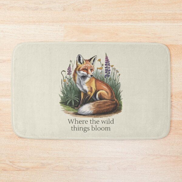 Item preview, Where The Wild Things Bloom Fox Vintage Floral Illustration designed and sold by AlexandraSand.