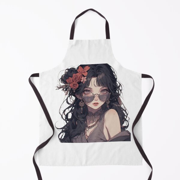 Item preview, dark aesthetic anime girl portrait designed and sold by insiya-art.