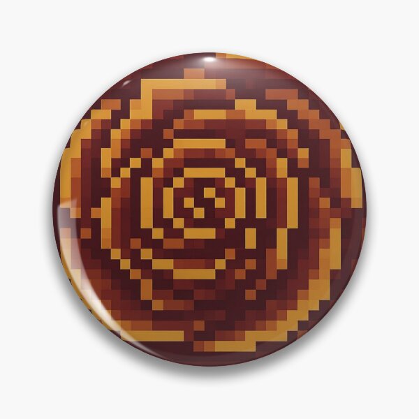 Item preview, Pixel Art Rose Flower | Retro 8-Bit Floral Design | Gold Orange Dark Gaming Aesthetic designed and sold by Patterns Workshop.
