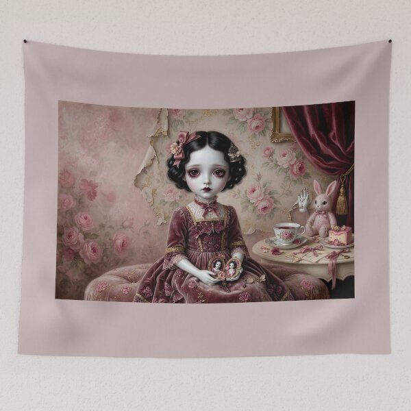 Item preview, Softly, She Remembers | Vintage Soft Surrealism, Lowbrow Art, Pale Pink Aesthetic designed and sold by Piagor.