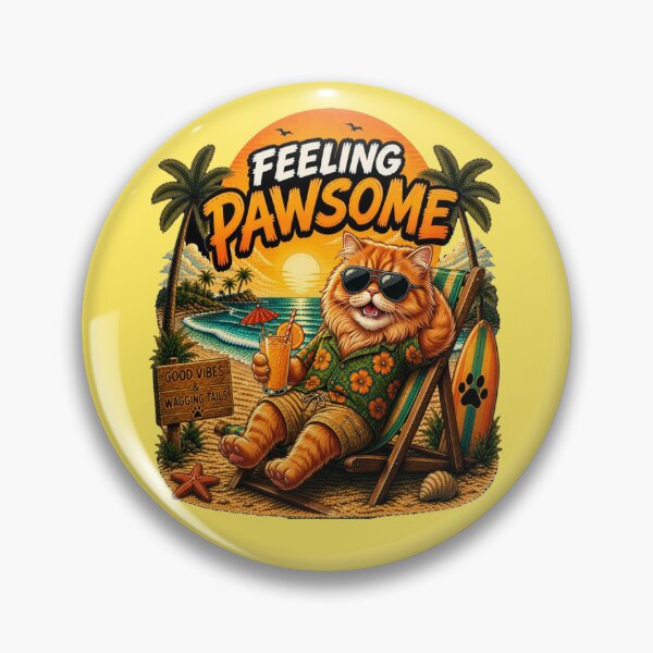 Item preview, Persian Cat Beach Design – Feeling Pawsome Summer Vibes Vacation Dog designed and sold by PixelsPaws.