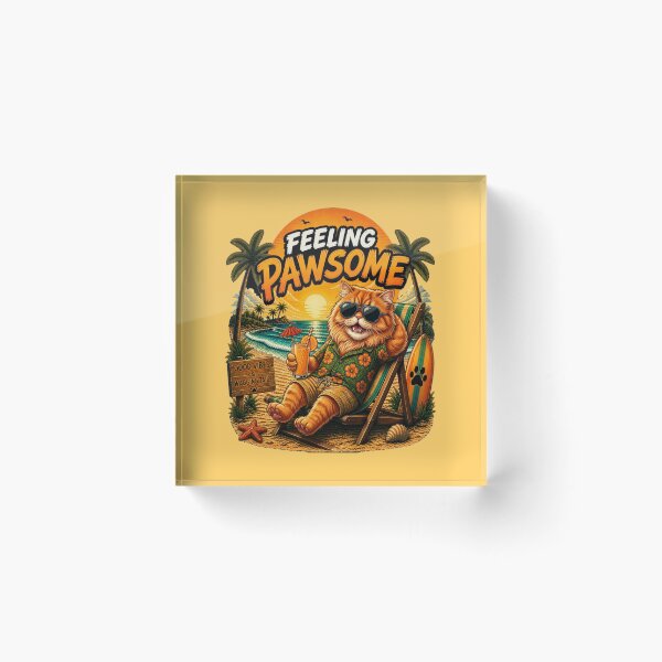 Item preview, Persian Cat Beach Design – Feeling Pawsome Summer Vibes Vacation Dog designed and sold by PixelsPaws.