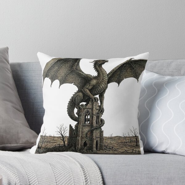 Item preview, Dragon Wasteland No Future — Dark Gothic Victorian Engraving Art designed and sold by Lestari Studio.
