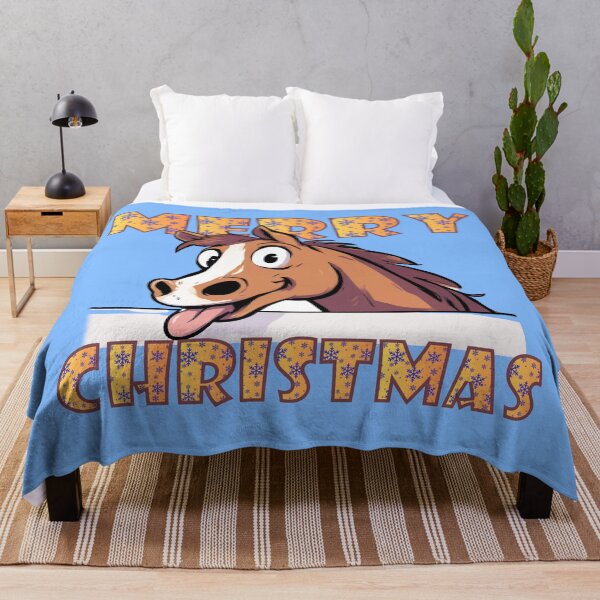 Item preview, "Marry Christmas" Funny Horse Head Design - Quirky Holiday Gift designed and sold by illeN-Art-World.