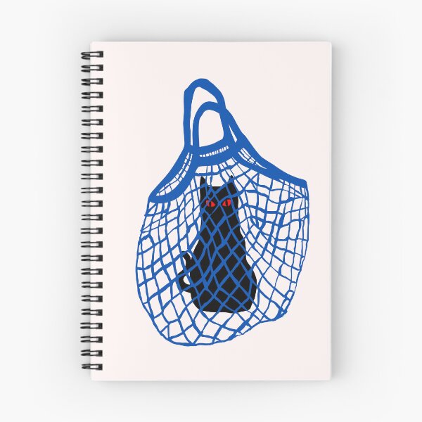 Item preview, Black Cat in a Blue Shopping Basket - Shopping Cat designed and sold by ZERO-MIND.