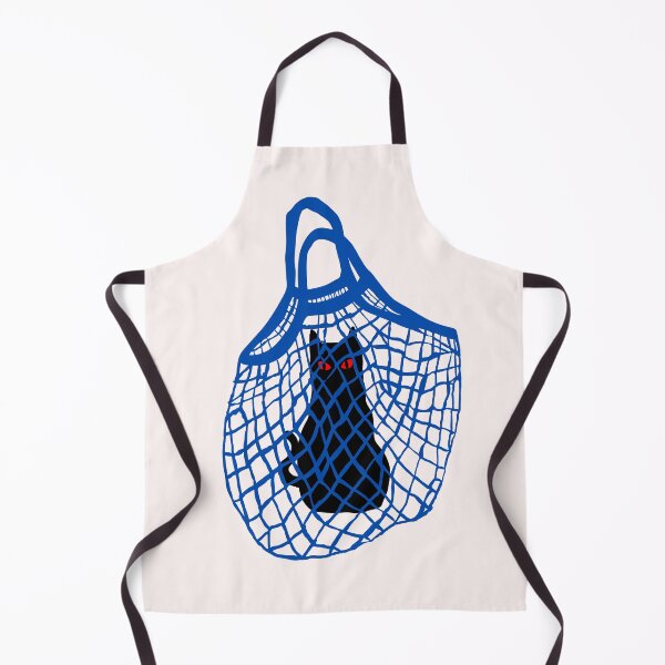 Item preview, Black Cat in a Blue Shopping Basket - Shopping Cat designed and sold by ZERO-MIND.
