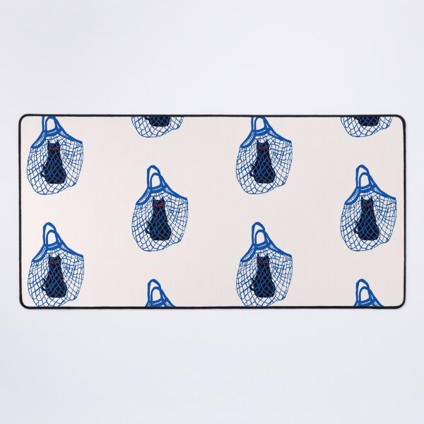 Item preview, Black Cat in a Blue Shopping Basket - Shopping Cat designed and sold by ZERO-MIND.