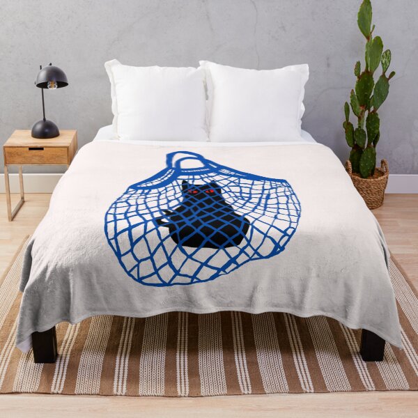 Item preview, Black Cat in a Blue Shopping Basket - Shopping Cat designed and sold by ZERO-MIND.