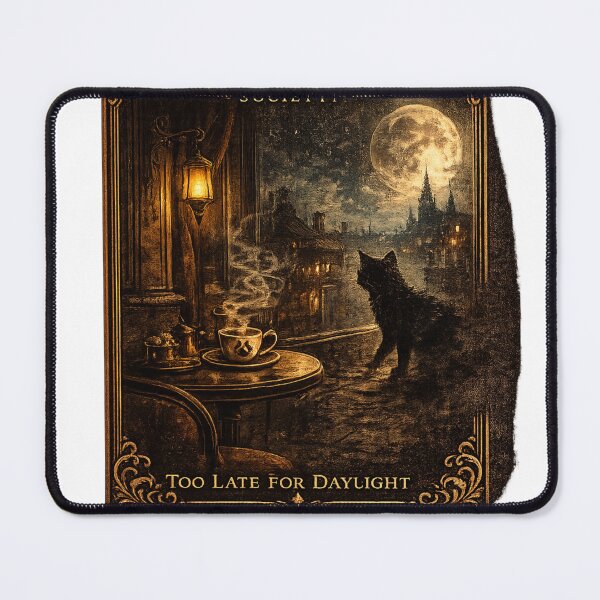 Item preview, Velvet Noir Society – Too Late For Daylight Gothic Cat Noir Artwork designed and sold by DailyTrendFinds.