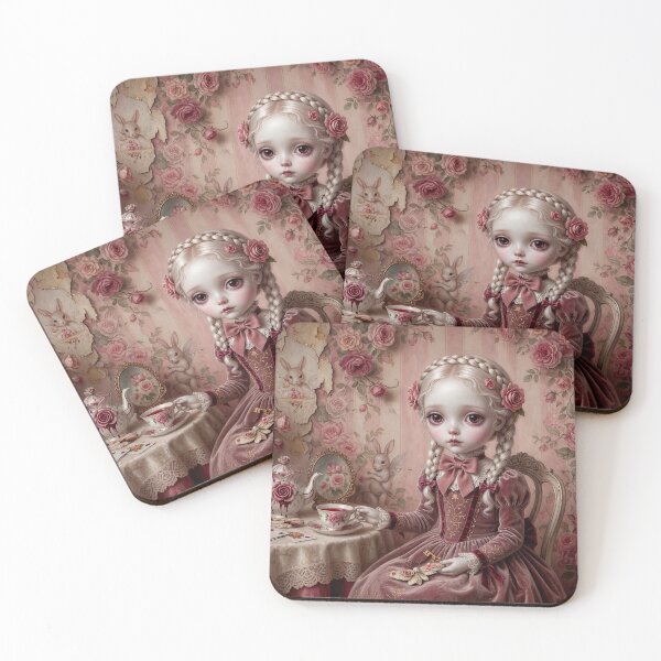 Item preview, The Silence She Holds | Vintage Soft Surrealism, Lowbrow Art, Pale Pink Aesthetic designed and sold by Piagor.