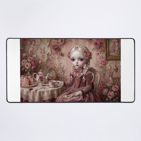 Item preview, The Silence She Holds | Vintage Soft Surrealism, Lowbrow Art, Pale Pink Aesthetic designed and sold by Piagor.