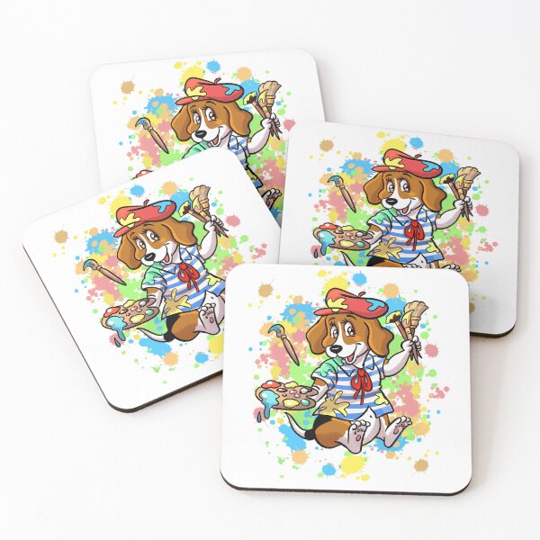 Item preview, Artist Puppy Painter -Creative Beagle With Paint Splatters designed and sold by TeamLouOfficial.