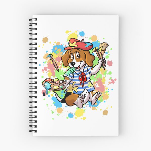 Item preview, Artist Puppy Painter -Creative Beagle With Paint Splatters designed and sold by TeamLouOfficial.
