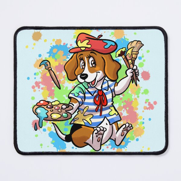 Item preview, Artist Puppy Painter -Creative Beagle With Paint Splatters designed and sold by TeamLouOfficial.