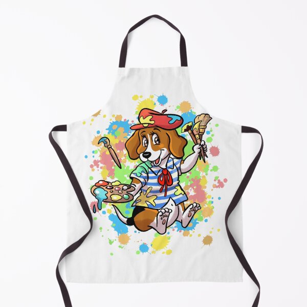 Item preview, Artist Puppy Painter -Creative Beagle With Paint Splatters designed and sold by TeamLouOfficial.
