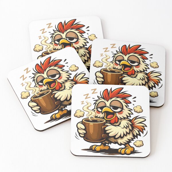 Item preview, Chicken Chaos – Coffee Mode Funny Coffee Lover T‑Shirt designed and sold by MerchlyMike.