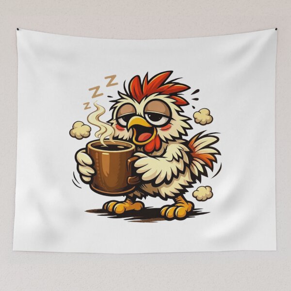 Item preview, Chicken Chaos – Coffee Mode Funny Coffee Lover T‑Shirt designed and sold by MerchlyMike.