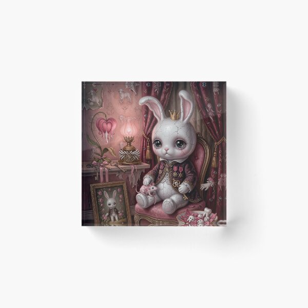 Item preview, The Little Rabbit's Secret | Vintage Soft Surrealism, Lowbrow Art, Pale Pink Aesthetic designed and sold by Piagor.