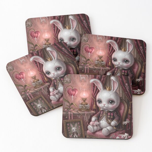 Item preview, The Little Rabbit's Secret | Vintage Soft Surrealism, Lowbrow Art, Pale Pink Aesthetic designed and sold by Piagor.