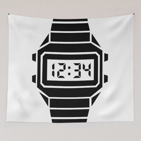 Item preview, Retro Digital Clock 12:34 designed and sold by quibrak.