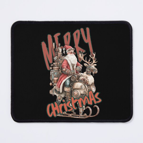 Item preview, Vintage Steampunk Christmas Art – Santa on Mechanical Sleigh designed and sold by illeN-Art-World.
