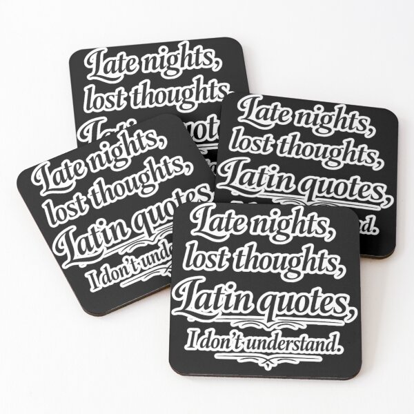 Item preview, Late Nights Lost Thoughts Quote – Dark Academia Aesthetic, Introvert Burnout Humor, Intellectual Sarcasm designed and sold by Ladys-Gents.
