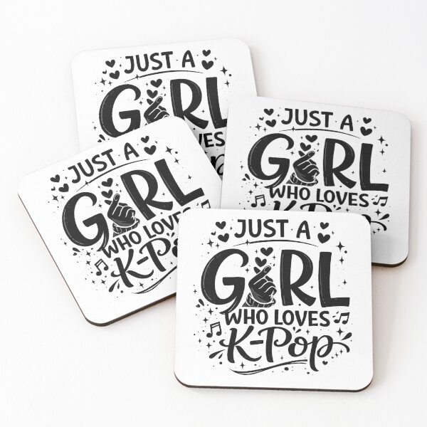 Item preview, Just a Girl Who Loves K-Pop – Cute Kpop Fan Girl Quote Aesthetic Design designed and sold by Teetreasure2.