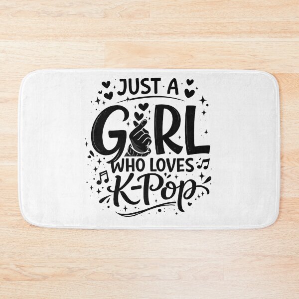 Item preview, Just a Girl Who Loves K-Pop – Cute Kpop Fan Girl Quote Aesthetic Design designed and sold by Teetreasure2.