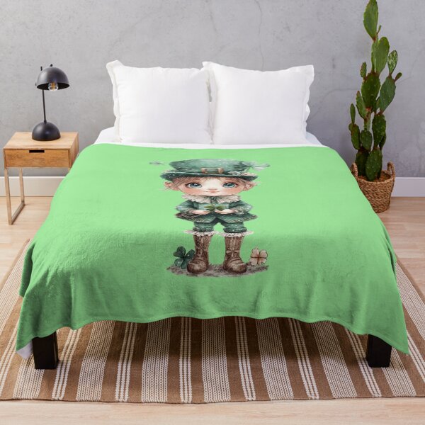 Artikelvorschau, Niedlicher Baby-Kobold mit Kleeblatt – Aquarellkunst zum St. Patrick's Day entworfen und verkauft von illeN-Art-World.