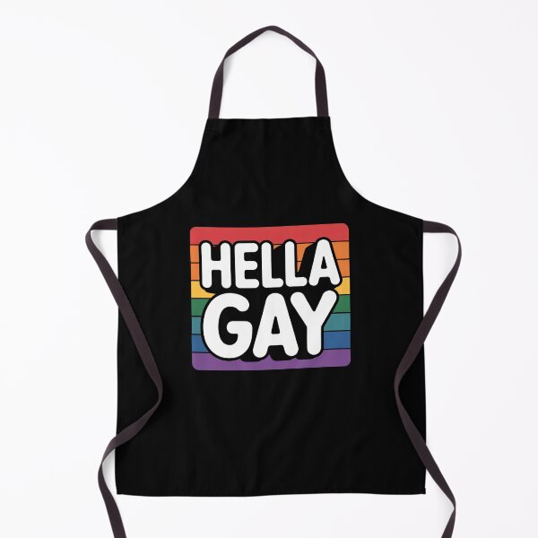 Item preview, Hella Gay Funny Retro Rainbow Gay Pride Quote designed and sold by Say It With Ink.