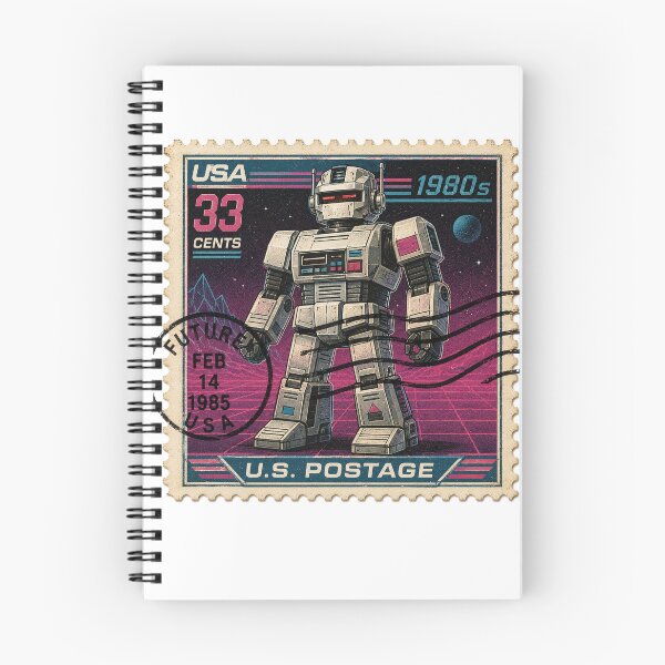 Item preview, 1980s Robot Postage Stamp designed and sold by JJSizzleheimer.