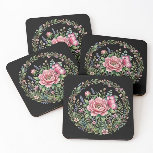 Item preview, Pink Peony & Butterfly Celestial Botanical designed and sold by MoonSoul Studio.