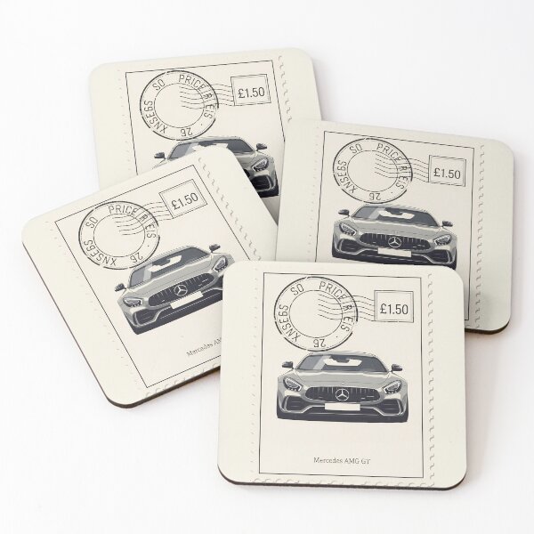 Item preview, Mercedes AMG GT Coupe Modern Supercar Vintage Postage Stamp Art designed and sold by Motorline44.